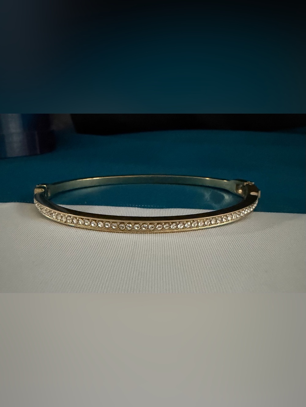 Gold Crystal Bangle Bracelet - Elegant Women’s Jewelry